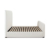 Zuo Contemporary Queen Size Bed | Contoured Tall White Padded Upholstery