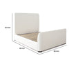 Zuo Contemporary Queen Size Bed | Contoured Tall White Padded Upholstery