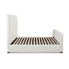 Zuo Contemporary King Size Bed | Contoured Tall White Padded Upholstery