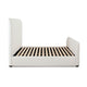 Zuo Contemporary King Size Bed | Contoured Tall White Padded Upholstery
