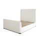 Zuo Contemporary King Size Bed | Contoured Tall White Padded Upholstery