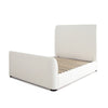 Zuo Contemporary King Size Bed | Contoured Tall White Padded Upholstery
