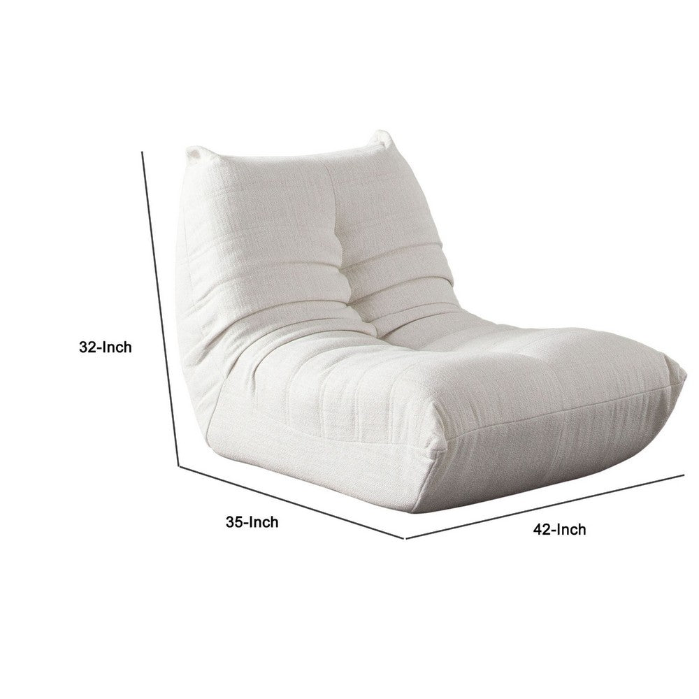 Ezee Armless Chair | Durable Wood Frame | Pleated Polyester | 42"