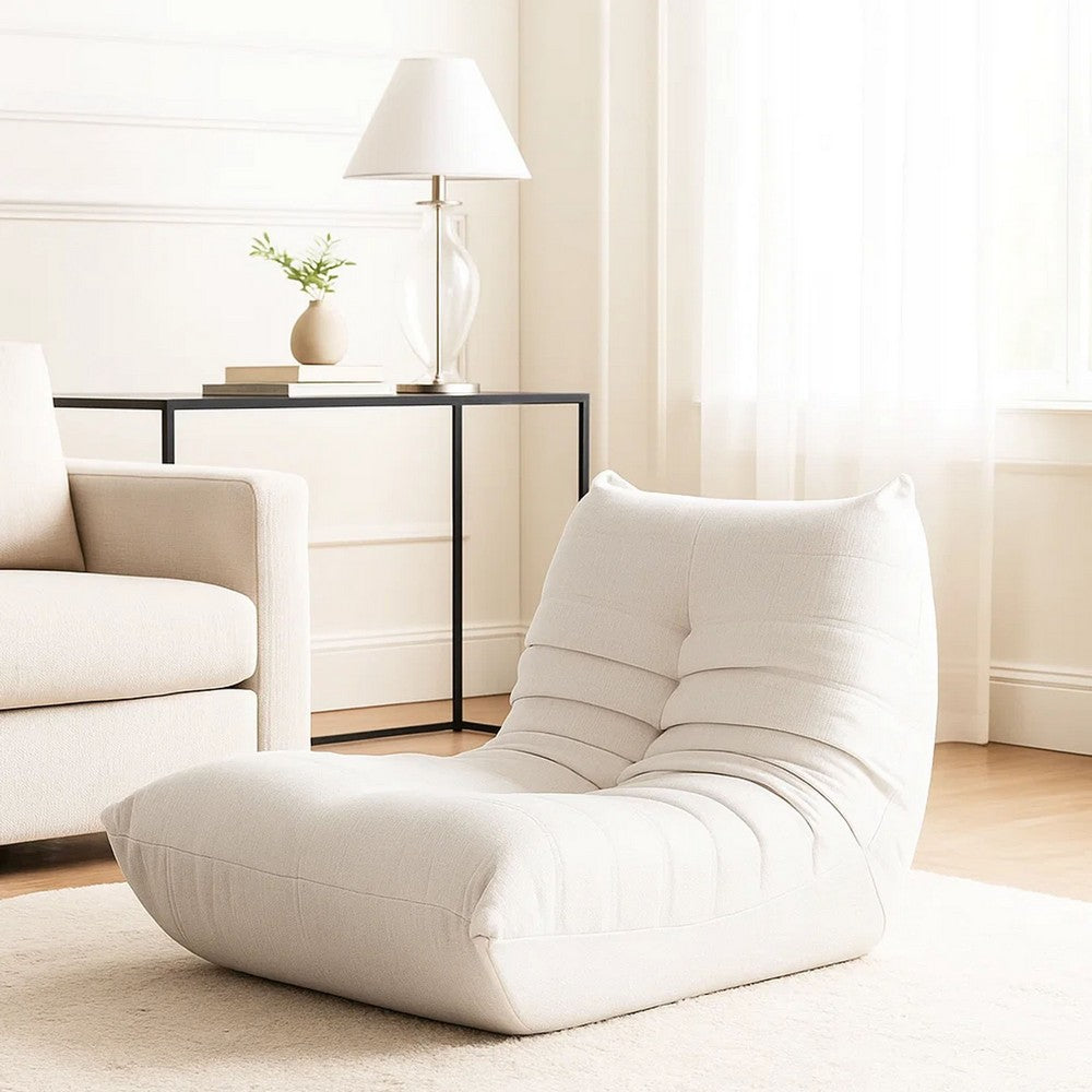 Ezee Armless Chair | Durable Wood Frame | Pleated Polyester | 42"