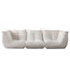 Ezee 3pc Modular Sofa Set | Low Profile Floor Seating Cream Pleated Polyester BM338637