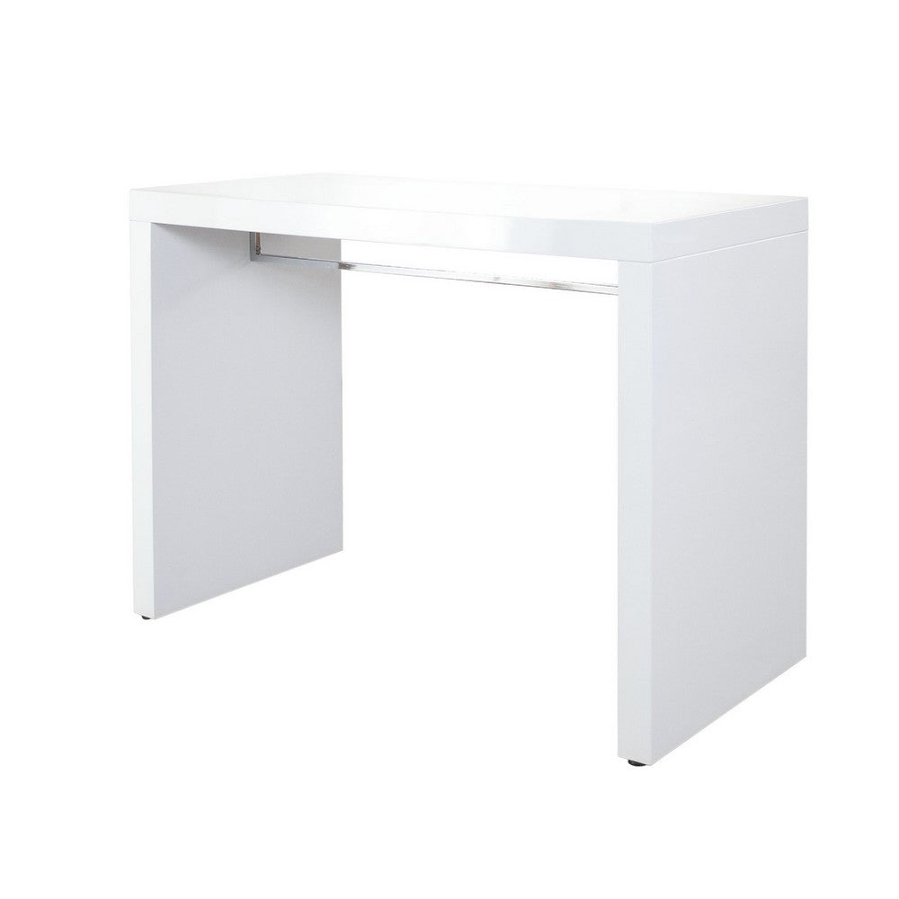Bar Table | 42" Waterfall Edge Design | High Gloss White Lacquer