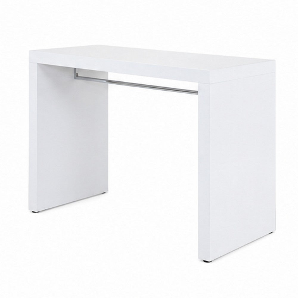 Bar Table | 42" Waterfall Edge Design | High Gloss White Lacquer
