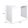Bar Table | 42" Waterfall Edge Design | High Gloss White Lacquer