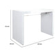 Bar Table | 42" Waterfall Edge Design | High Gloss White Lacquer