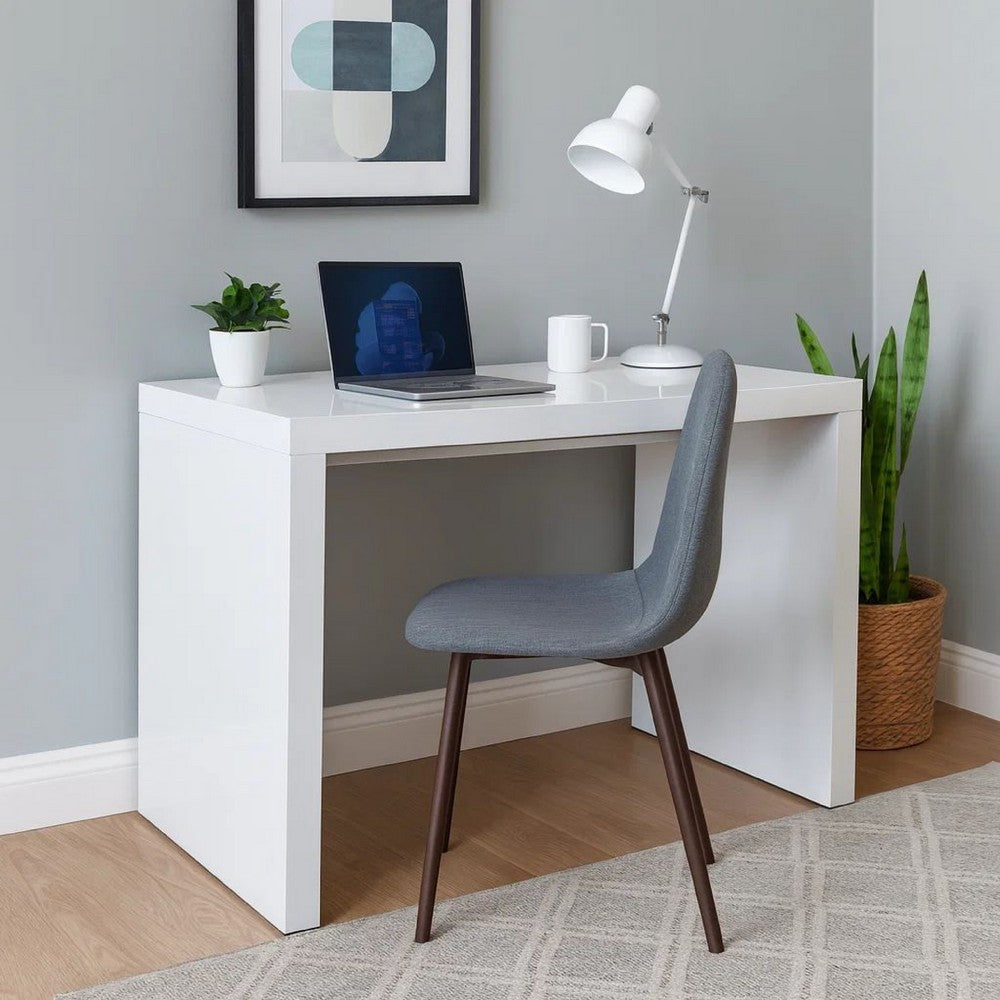 Bar Table | 42" Waterfall Edge Design | High Gloss White Lacquer