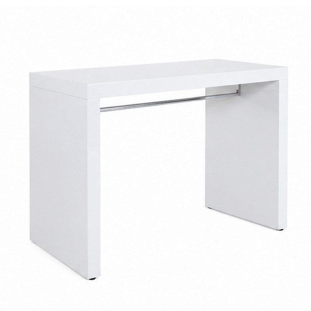 Bar Table | 42" Waterfall Edge Design | High Gloss White Lacquer