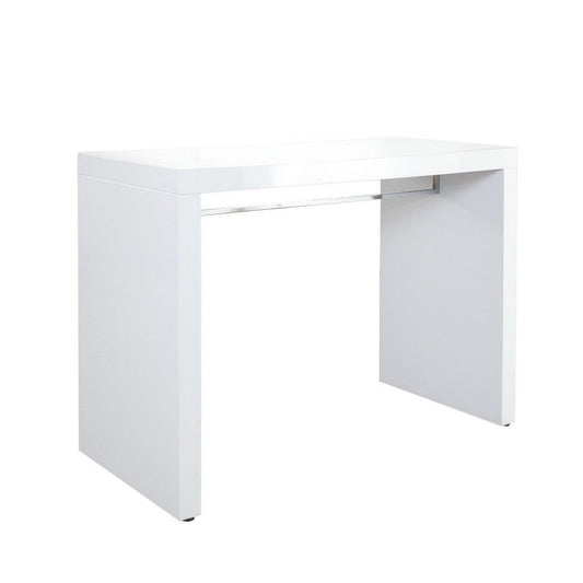 Bar Table | 42" Waterfall Edge Design | High Gloss White Lacquer