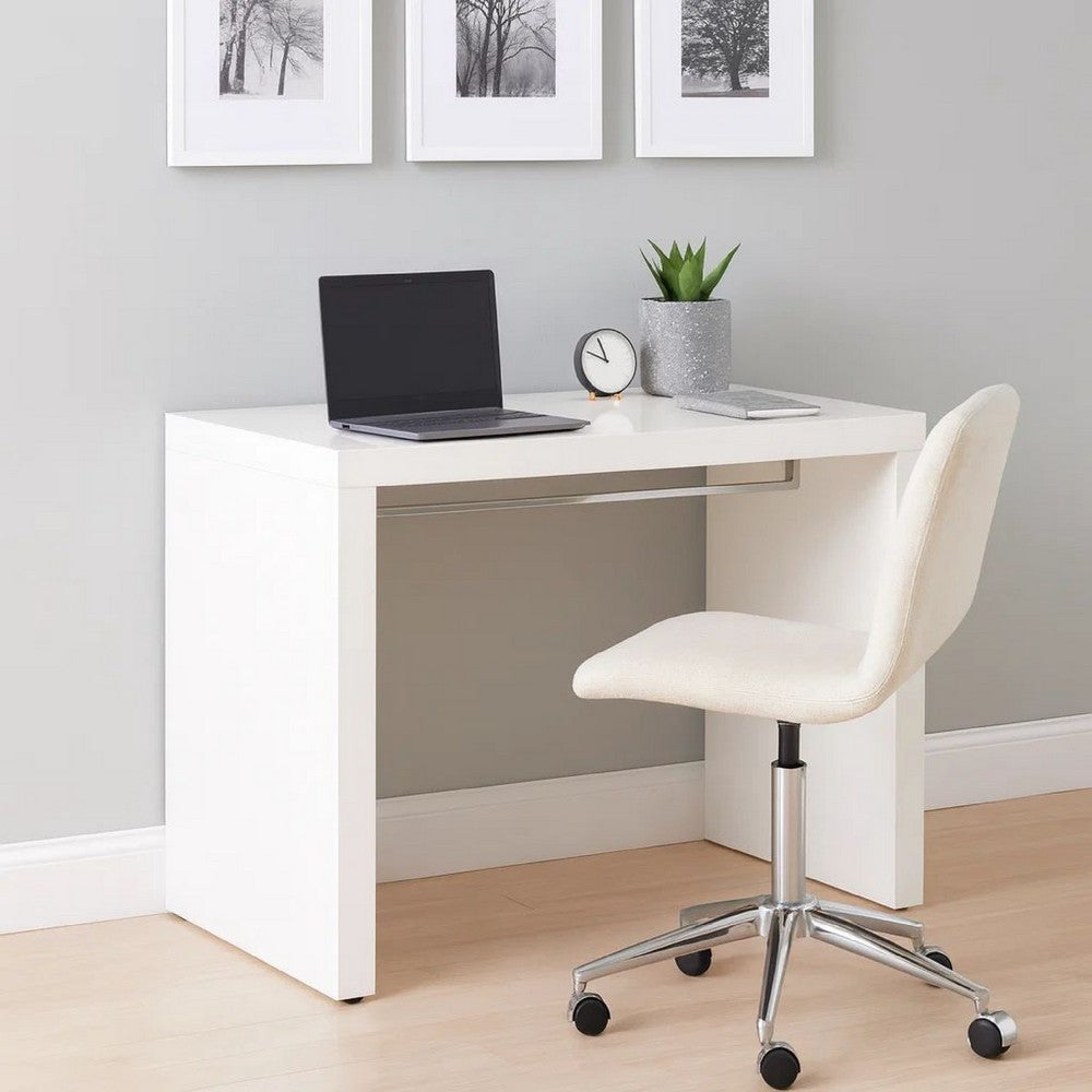 Bar Table | 42" Waterfall Edge Design | High Gloss White Lacquer