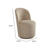 Accent Swivel Dining Chairs | Set of 2 | Camel Brown Velvet | Contoured Back BM338641