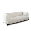 Kiol Sofa | 3 Accent Pillows | White Padded Polyester Seating | 88’’ BM338645