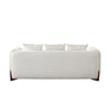 Kiol Sofa | 3 Accent Pillows | White Padded Polyester Seating | 88’’ BM338645