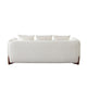 Kiol Sofa | 3 Accent Pillows | White Padded Polyester Seating | 88’’ BM338645