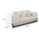 Kiol Sofa | 3 Accent Pillows | White Padded Polyester Seating | 88’’ BM338645