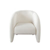Kiol Accent Chair | 33’’ | White Padded Polyester Curved Design BM338646