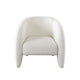 Kiol Accent Chair | 33’’ | White Padded Polyester Curved Design BM338646