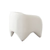 Kiol Accent Chair | 33’’ | White Padded Polyester Curved Design BM338646