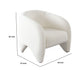Kiol Accent Chair | 33’’ | White Padded Polyester Curved Design BM338646
