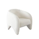 Kiol Accent Chair | 33" | White Padded Polyester Curved Design
