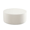 Viko Round Coffee Table | White Wood Faux Concrete Finish | 39’’ BM338647