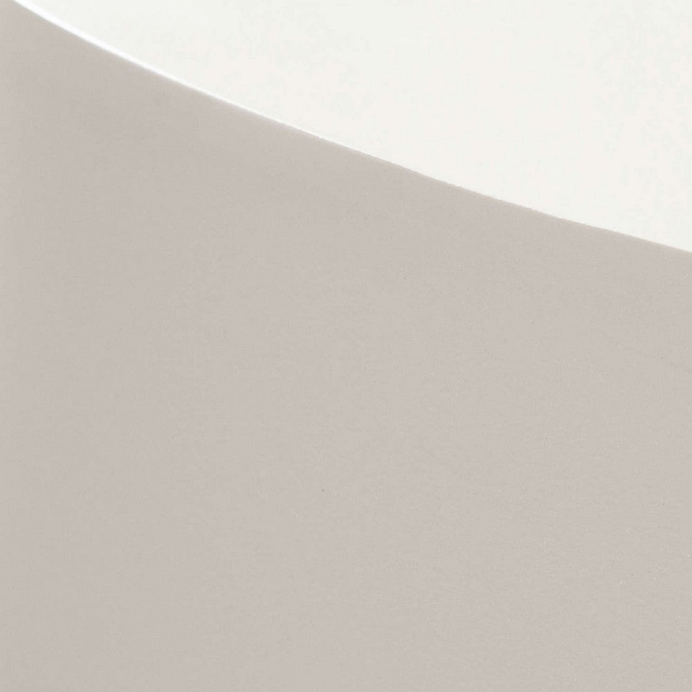 Viko Round Coffee Table | White Wood Faux Concrete Finish | 39’’ BM338647