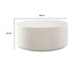 Viko Round Coffee Table | White Wood Faux Concrete Finish | 39’’ BM338647