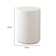 Viko Round Side End Table | White Wood Faux Concrete Finish | 20"