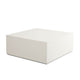 Viko Modern Square Coffee Table | White Wood Faux Concrete Finish | 39’’ BM338649