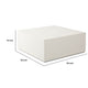 Viko Modern Square Coffee Table | White Wood Faux Concrete Finish | 39’’ BM338649