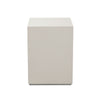 Viko Square Side End Table | White Wood Faux Concrete Finish | 20"