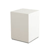 Viko Square Side End Table | White Wood Faux Concrete Finish | 20"