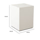 Viko Square Side End Table | White Wood Faux Concrete Finish | 20"