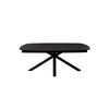 Jole Dining Table | Extendable 70-118’’ Black Ceramic Glass Top | Metal Base BM338651
