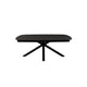 Jole Dining Table | Extendable 70-118’’ Black Ceramic Glass Top | Metal Base BM338651