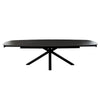 Jole Dining Table | Extendable 70-118’’ Black Ceramic Glass Top | Metal Base BM338651