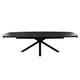 Jole Dining Table | Extendable 70-118’’ Black Ceramic Glass Top | Metal Base BM338651