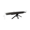 Jole Dining Table | Extendable 70-118’’ Black Ceramic Glass Top | Metal Base BM338651