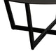 Jole Coffee Cocktail Table | 39’’ Black Ceramic Glass Top | Metal Base BM338652