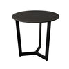 Jole Side End Table | 39’’ Black Ceramic Glass Top | Metal Base BM338653