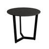Jole Side End Table | 39’’ Black Ceramic Glass Top | Metal Base BM338653