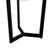 Jole Side End Table | 39’’ Black Ceramic Glass Top | Metal Base BM338653