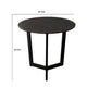Jole Side End Table | 39’’ Black Ceramic Glass Top | Metal Base BM338653