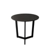 Jole Side End Table | 39’’ Black Ceramic Glass Top | Metal Base BM338653