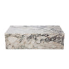Rey Cocktail Coffee Table | 48" Rectangular Natural Viola Marble Body