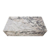 Rey Cocktail Coffee Table | 48" Rectangular Natural Viola Marble Body