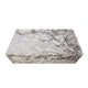 Rey Cocktail Coffee Table | 48" Rectangular Natural Viola Marble Body